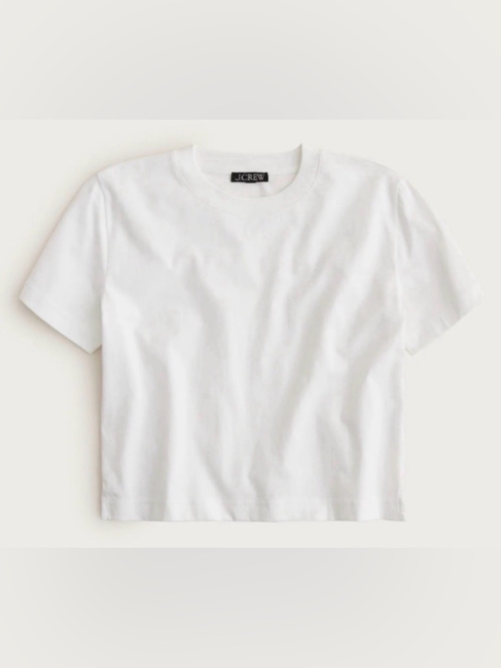 J. Crew relaxed premium-weight cropped T-shirt NWOT - Picture 2 of 9